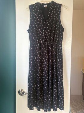 Anne Klein Black Midi Dress 10